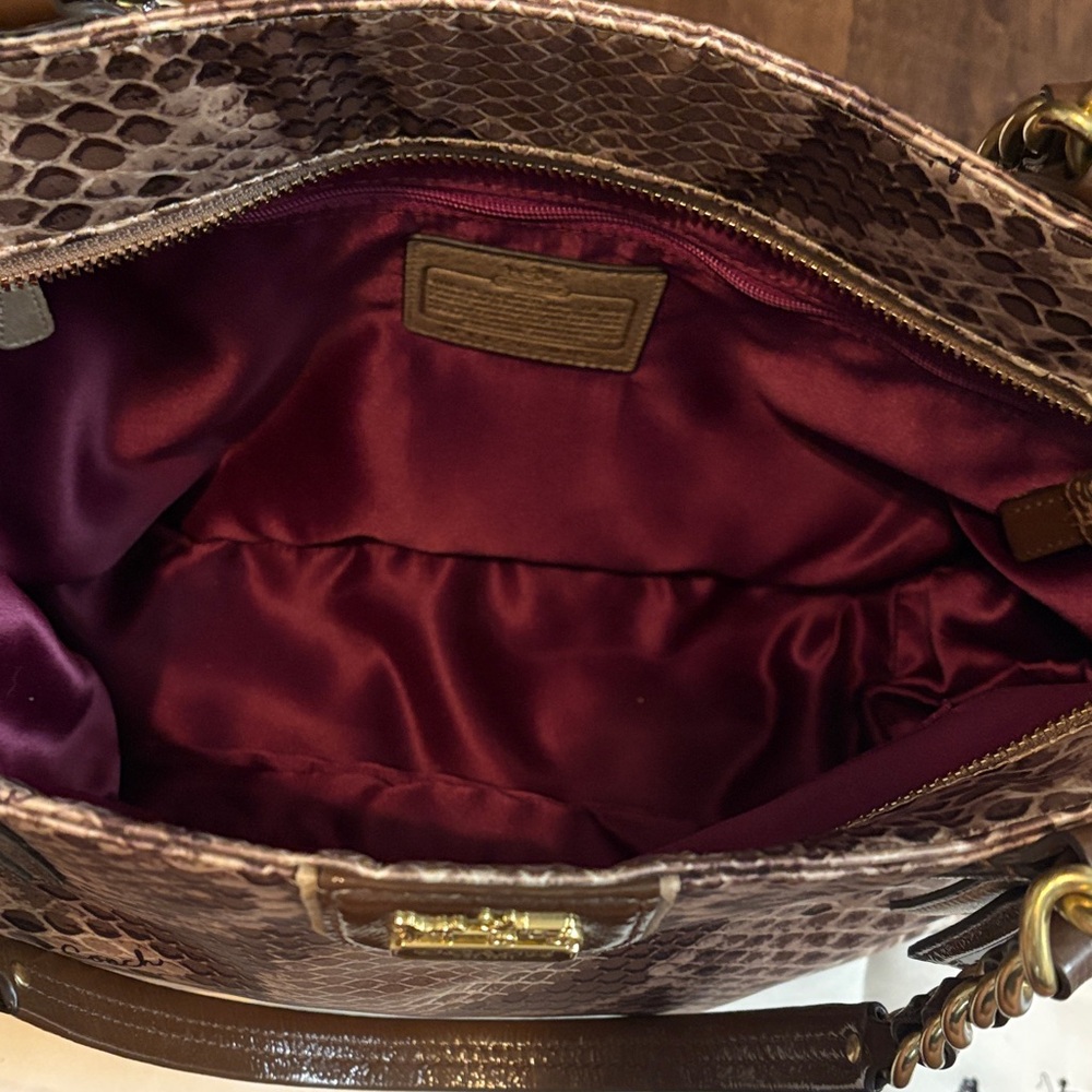 Coach Madison Python Print Shoulder Bag - image 4